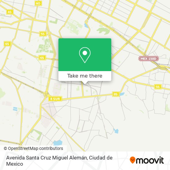 Mapa de Avenida Santa Cruz Miguel Alemán