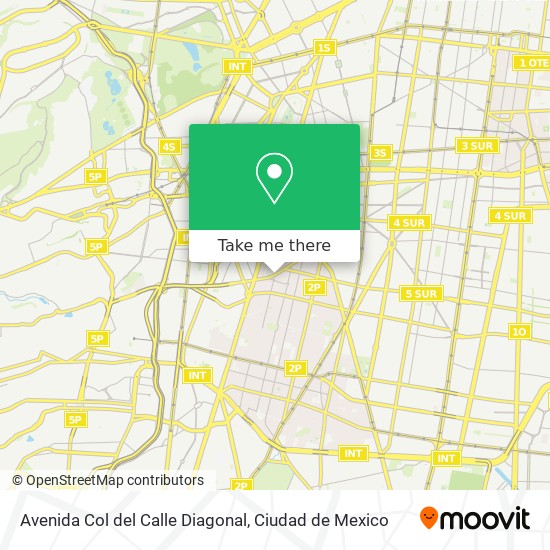 Avenida Col del Calle Diagonal map