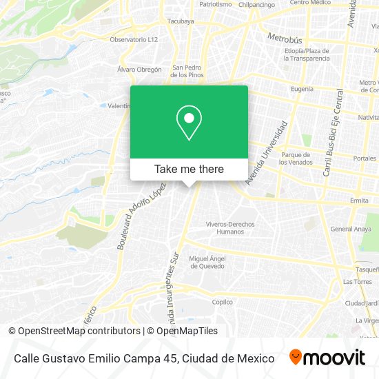 Mapa de Calle Gustavo Emilio Campa 45