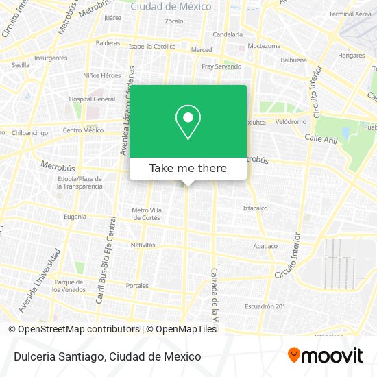 Dulceria Santiago map