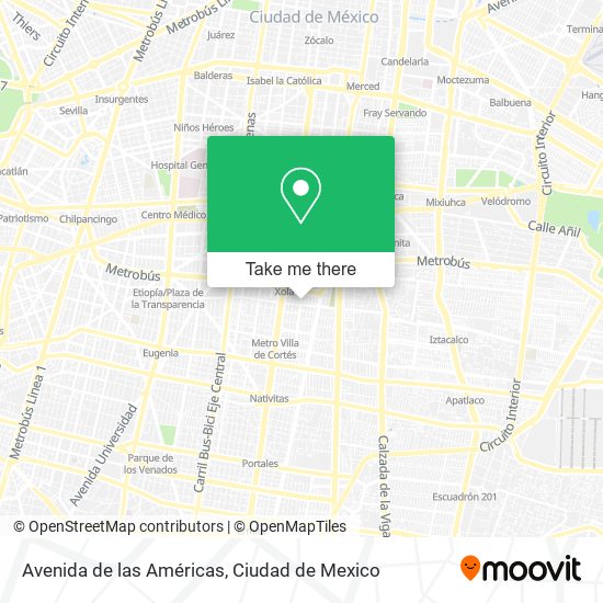 Avenida de las Américas map