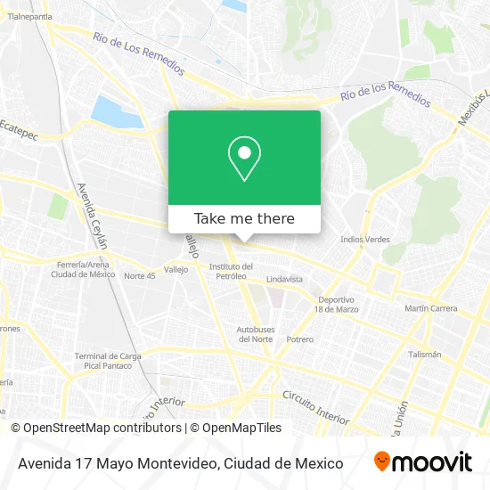 Mapa de Avenida 17 Mayo Montevideo