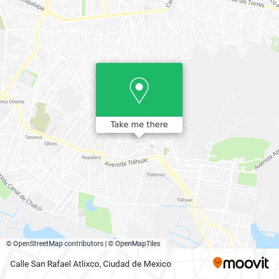 Calle San Rafael Atlixco map