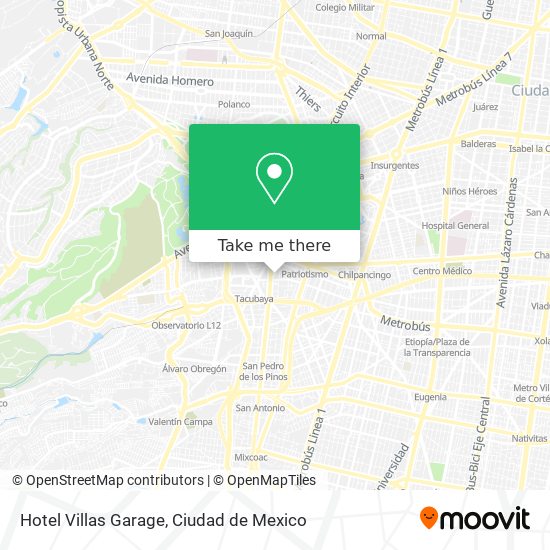Hotel Villas Garage map