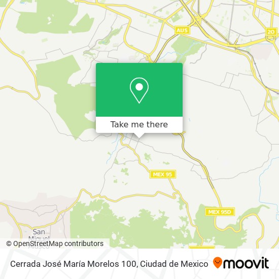 Cerrada José María Morelos 100 map