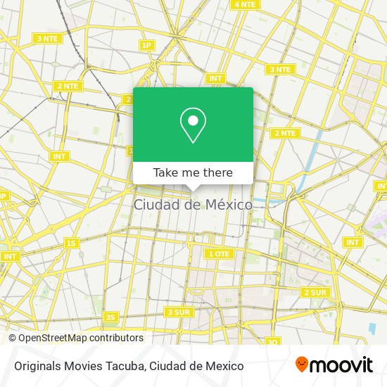 Mapa de Originals Movies Tacuba