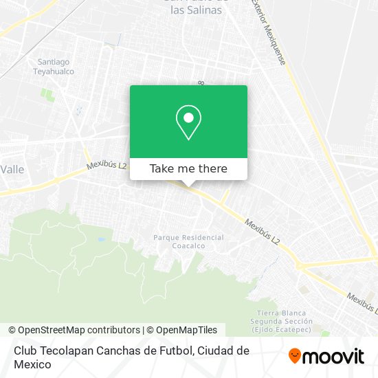 Club Tecolapan Canchas de Futbol map