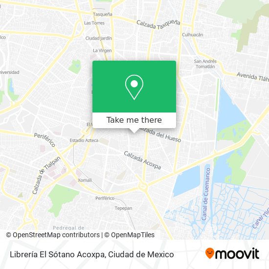 Mapa de Librería El Sótano Acoxpa