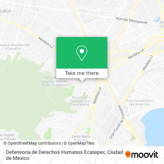 Defensoría de Derechos Humanos Ecatepec map