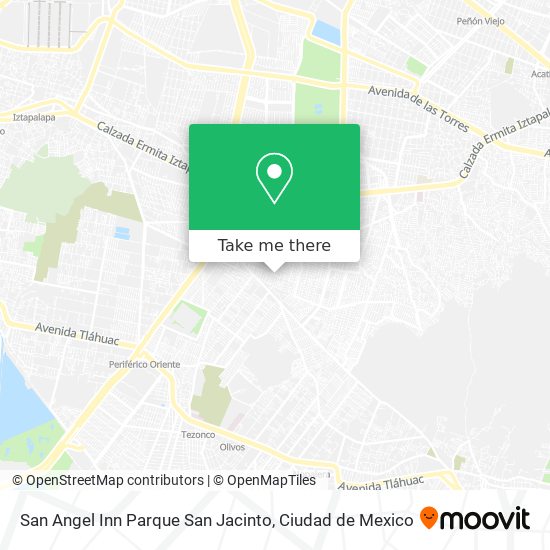San Angel Inn Parque San Jacinto map