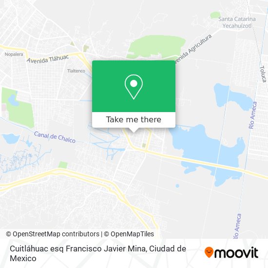 Mapa de Cuitláhuac esq Francisco Javier Mina