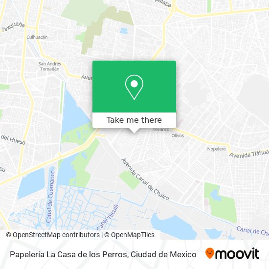 Mapa de Papelería La Casa de los Perros