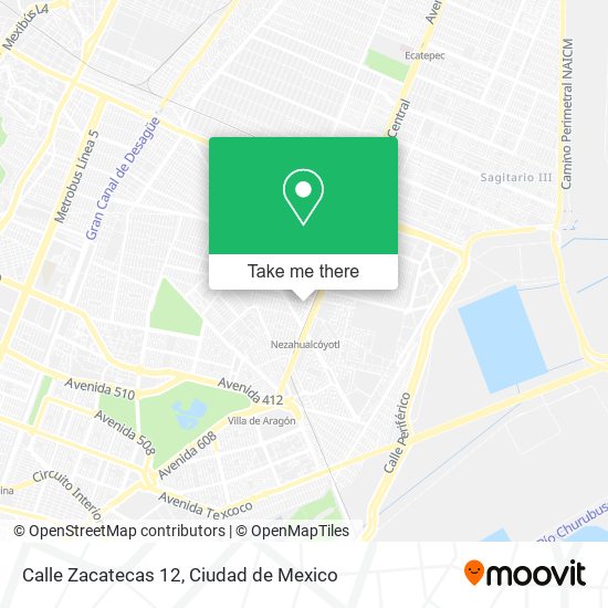 Mapa de Calle Zacatecas 12