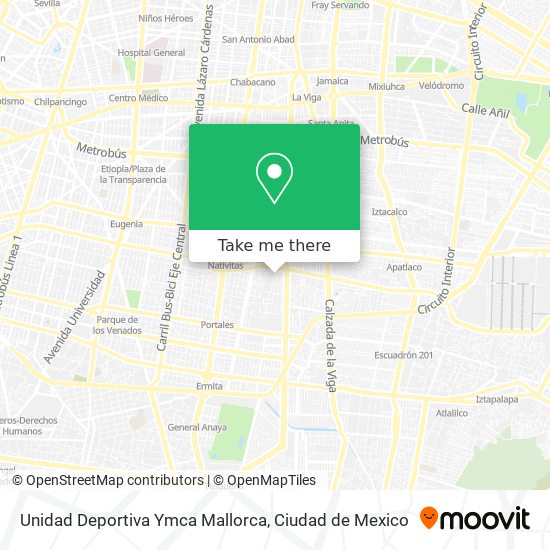 Unidad Deportiva Ymca Mallorca map