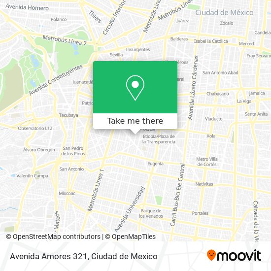 Avenida Amores 321 map