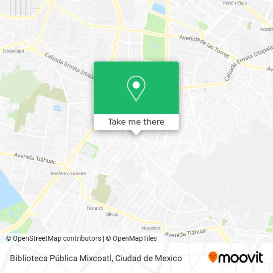 Biblioteca Pública Mixcoatl map