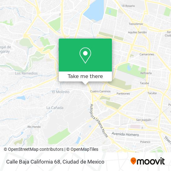 Mapa de Calle Baja California 68