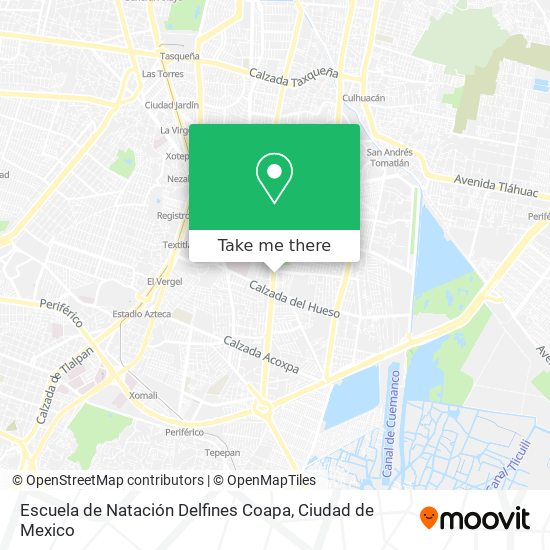 Escuela de Natación Delfines Coapa map