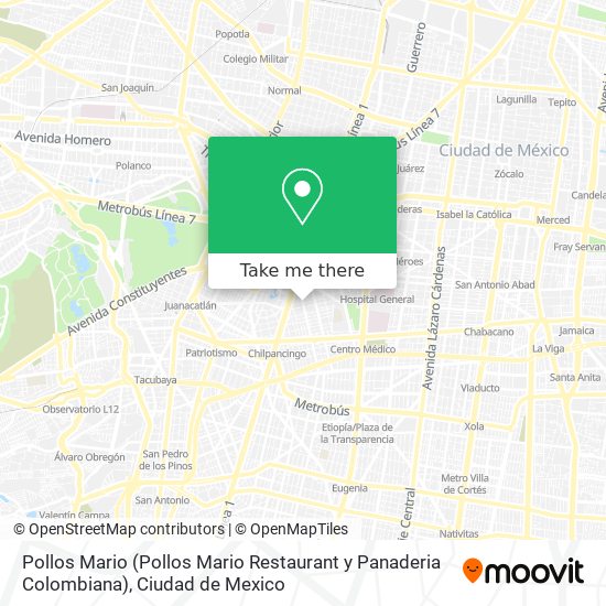 Mapa de Pollos Mario (Pollos Mario Restaurant y Panaderia Colombiana)