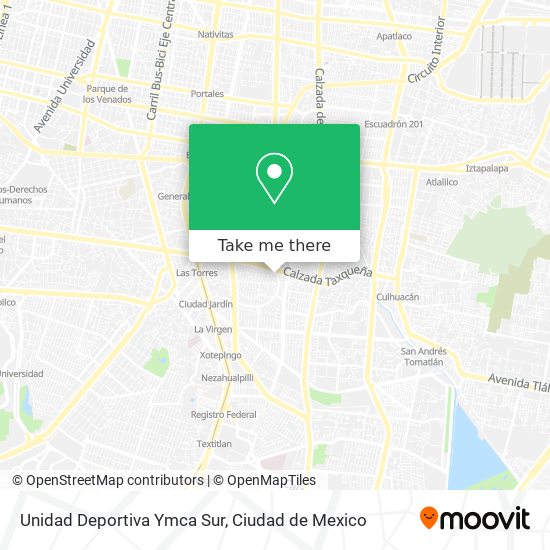 Unidad Deportiva Ymca Sur map