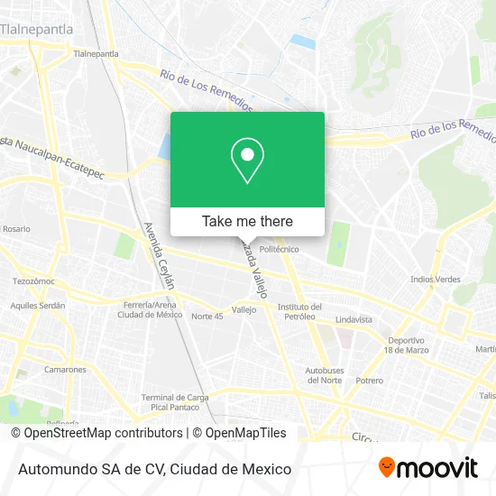 Automundo SA de CV map
