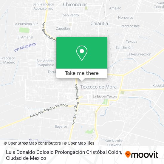 Mapa de Luis Donaldo Colosio Prolongación Cristóbal Colón