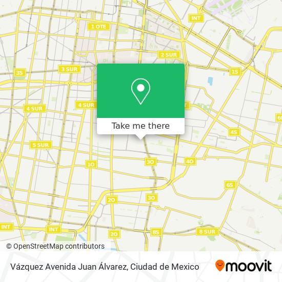 Mapa de Vázquez Avenida Juan Álvarez