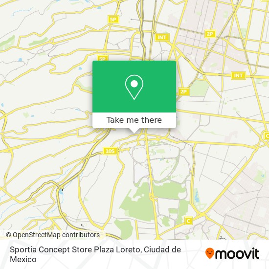 Mapa de Sportia Concept Store Plaza Loreto