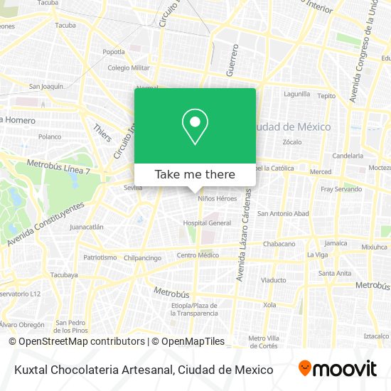 Mapa de Kuxtal Chocolateria Artesanal