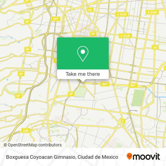 Boxguesa Coyoacan Gimnasio map