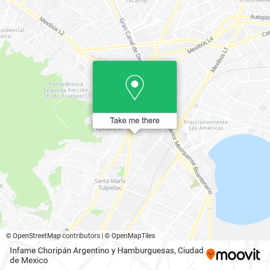 Mapa de Infame Choripán Argentino y Hamburguesas