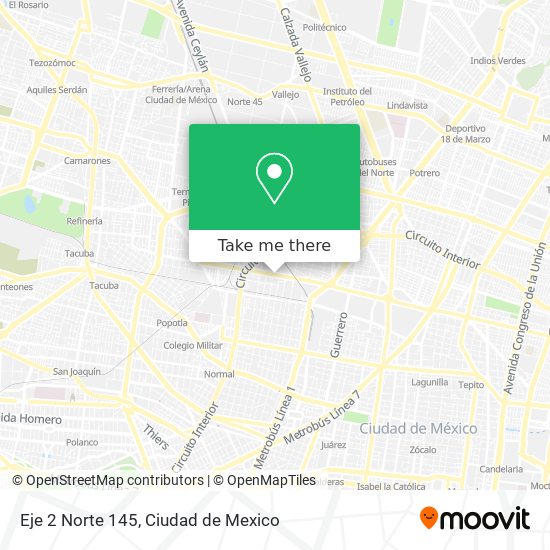 Eje 2 Norte 145 map