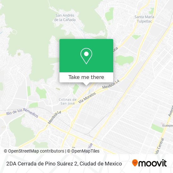 Mapa de 2DA Cerrada de Pino Suárez 2
