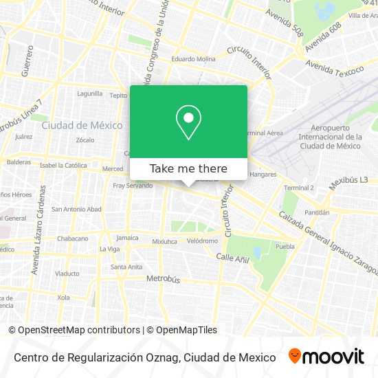 Centro de Regularización Oznag map