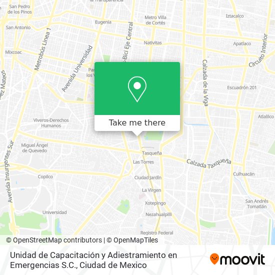 Unidad de Capacitación y Adiestramiento en Emergencias S.C. map