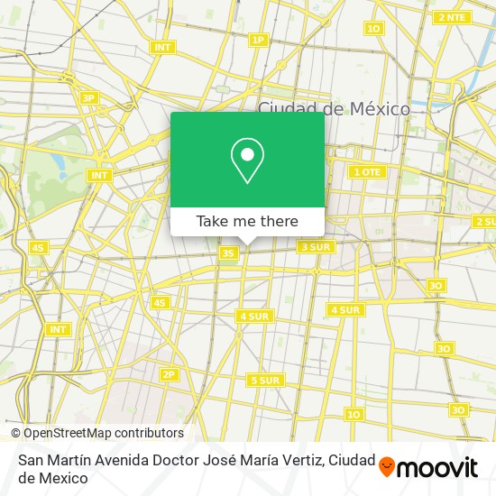 Mapa de San Martín Avenida Doctor José María Vertiz