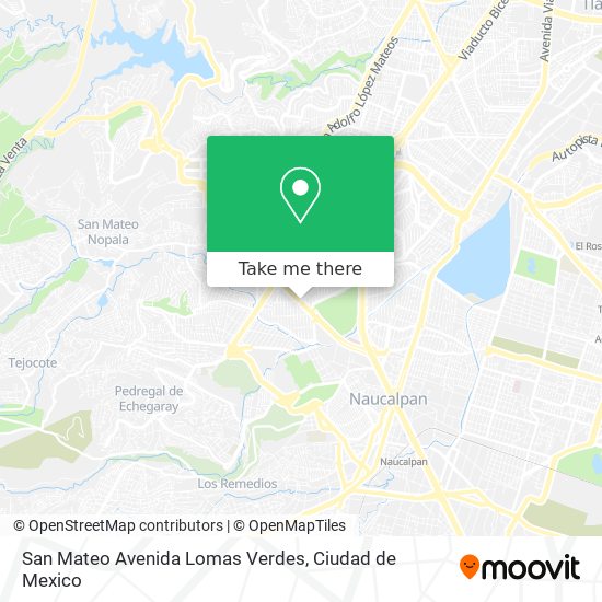 Mapa de San Mateo Avenida Lomas Verdes