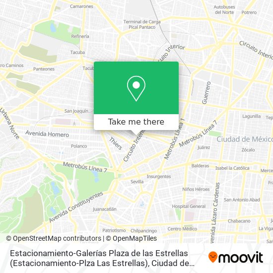 Mapa de Estacionamiento-Galerías Plaza de las Estrellas (Estacionamiento-Plza Las Estrellas)