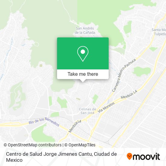 Mapa de Centro de Salud Jorge Jimenes Cantu