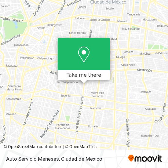 Auto Servicio Meneses map