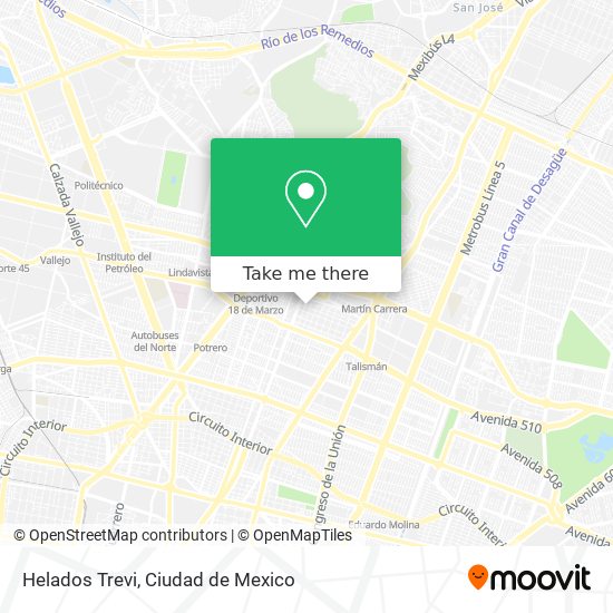 Mapa de Helados Trevi