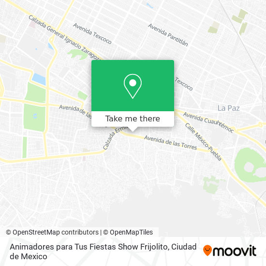 Mapa de Animadores para Tus Fiestas Show Frijolito