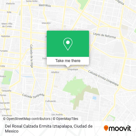 Del Rosal Calzada Ermita Iztapalapa map