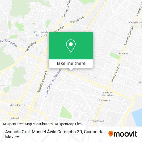 Avenida Gral. Manuel Ávila Camacho 30 map