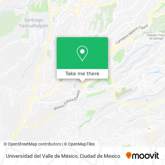 Mapa de Universidad del Valle de México