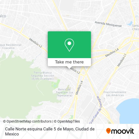 Calle Norte esquina Calle 5 de Mayo map