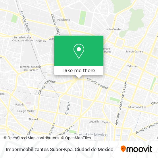 Impermeabilizantes Super-Kpa map