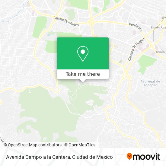 Avenida Campo a la Cantera map