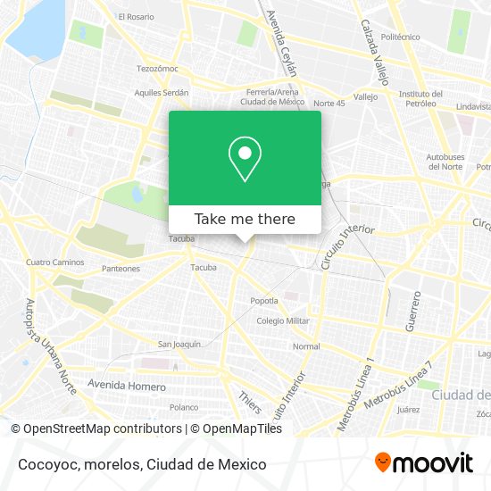Cocoyoc, morelos map