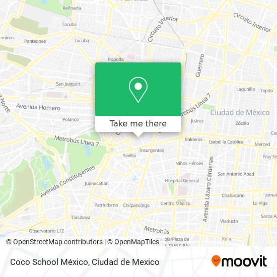 Coco School México map